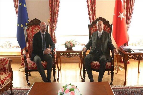 اردوغان با رئیس شورای اروپا ملاقات کرد