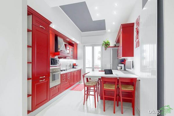 وسایل آشپزخانه قرمز، ایده هایی جالب برای طراحی جسورانه